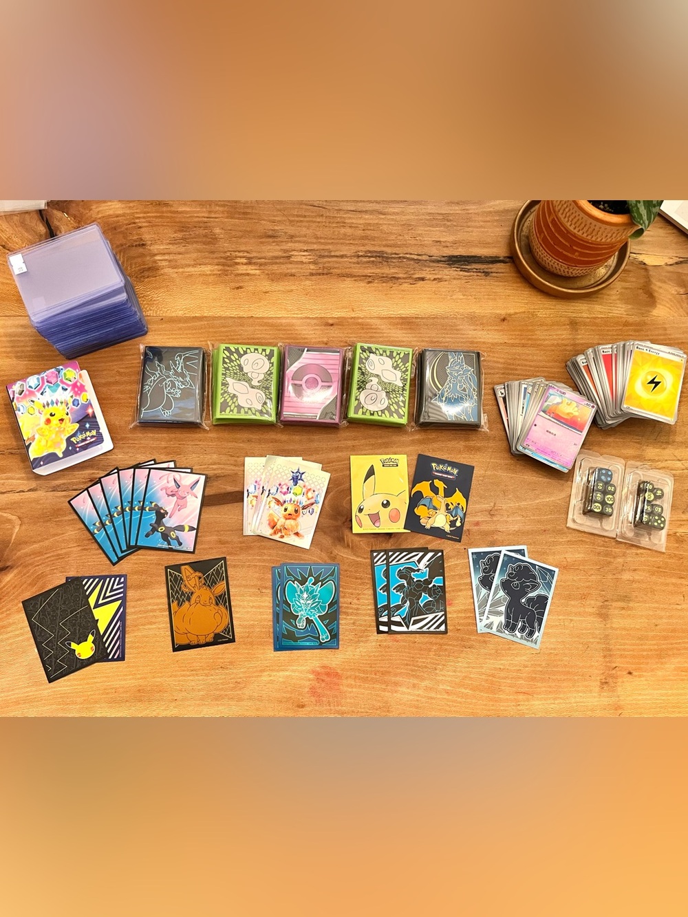 Pokémon Trading Cards Top Loader Sleeves & Storage Box - Multi Color Pikachu Set